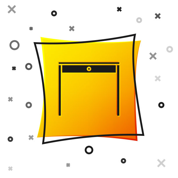 黑色木制桌子图标孤立在白色图片下载