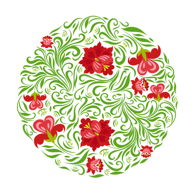 以白色为背景的花圈图片下载