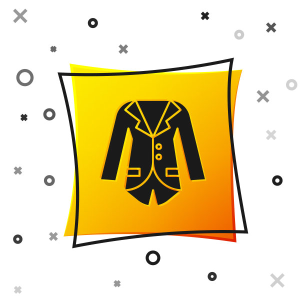 黑色西装外套或夹克图标孤立在白色图片下载