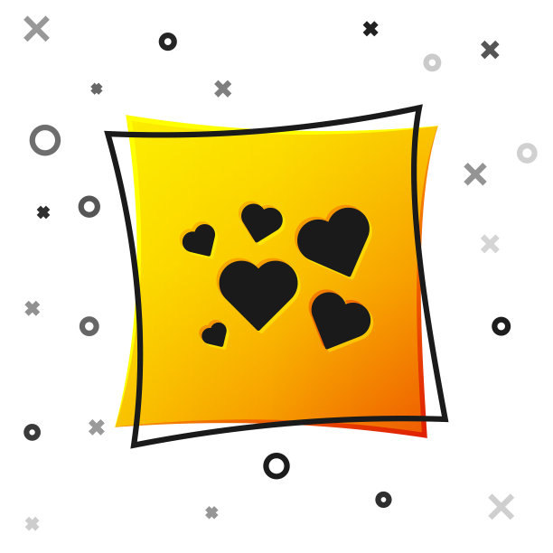 黑色的心图标孤立在白色的背景图片下载