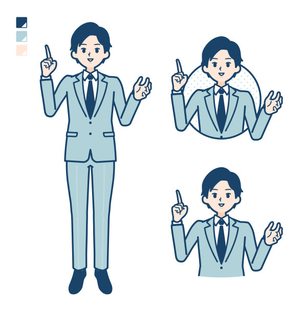 简单的西装businessman_speaking图片下载