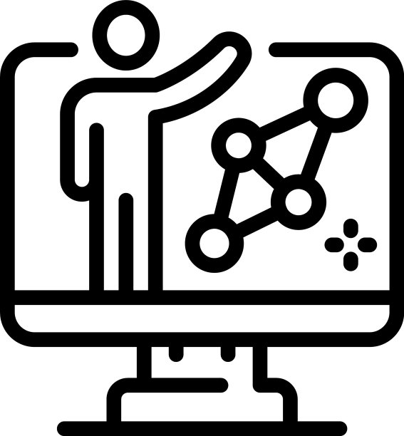 Ai智能显示器图标轮廓样式图片下载