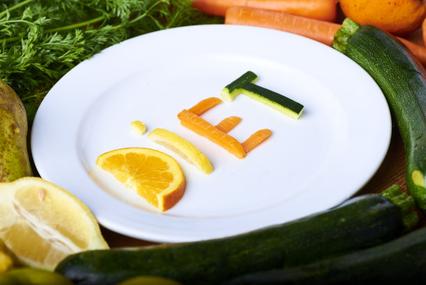 由水果和蔬菜组成的饮食图片下载