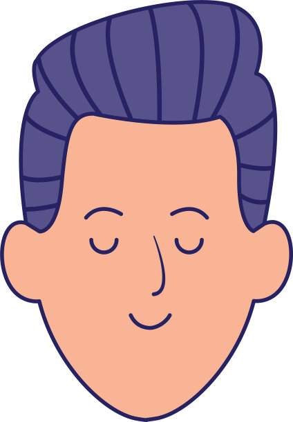 卡通人面带微笑的色彩设计图片下载