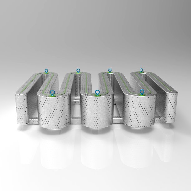 3d模型的自行车停车线圈图片下载