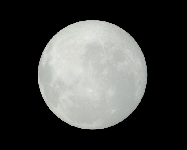 满月孤立在黑色的夜空背景，由美国宇航局提供的地图。三维演示图片下载