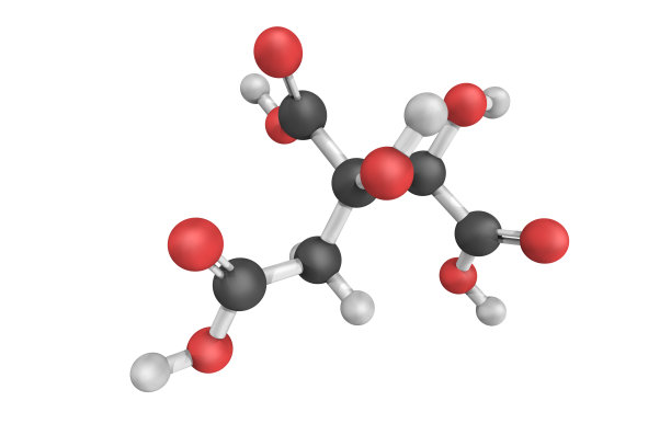 羟基柠檬酸的3d结构，一种柠檬酸的衍生物，存在于各种热带植物，包括藤黄和木槿图片下载