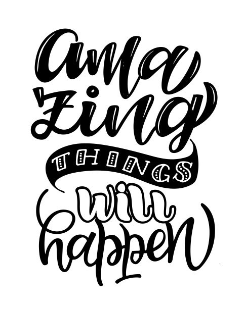 动机报价-手绘涂鸦字母明信片- t恤字母设计。对生活刻字。图片下载