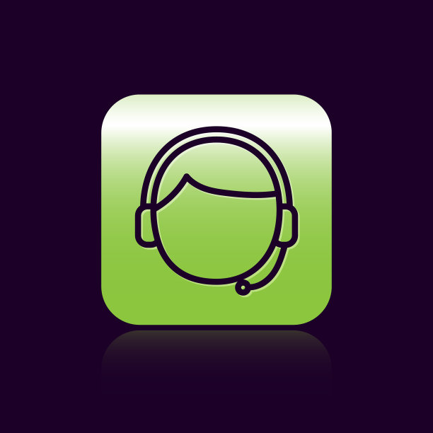 有耳机图标的黑线人图片下载