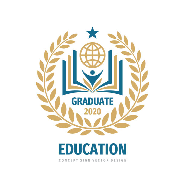 教育标牌标识设计。大学校徽。桂冠。图片下载