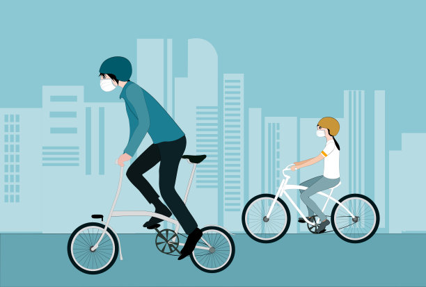 城市里的自行车交通。图片下载