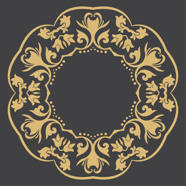 圆形巴洛克装饰。图片下载