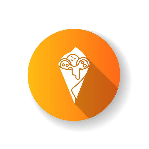 Ð’heese面包橙色平面设计长影字形图标。Arancini先生。奶酪堆。巴西的传统食品。民族美食。纸制烘焙产品。巴西粉。剪影RGB彩色插图图片下载
