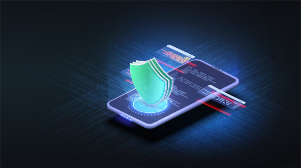 数据手机上安装了一个数据安全图标。数字保护机制、数据安全系统隐私的等距图解。个人资料保护，信息安全图片下载