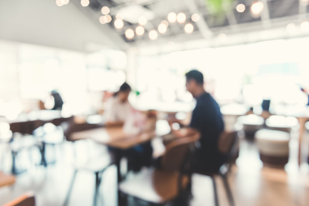 将餐厅(咖啡馆)的内部与人联系起来图片下载