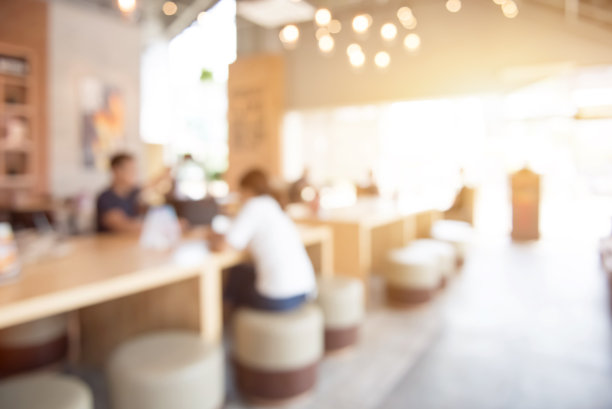 模糊餐厅内部背景图片下载