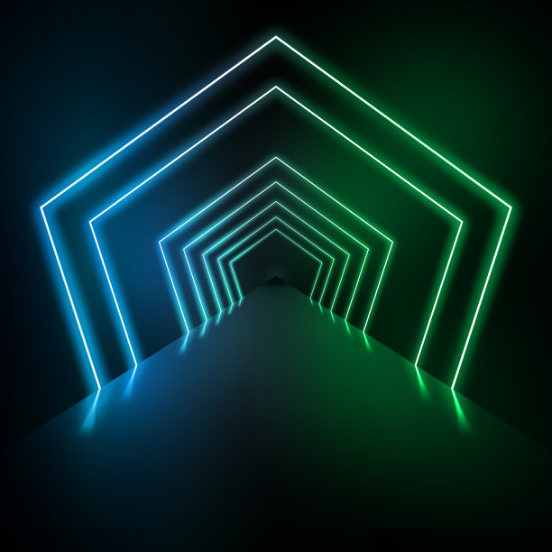 进入五边形隧道的路径，抽象入口图片下载