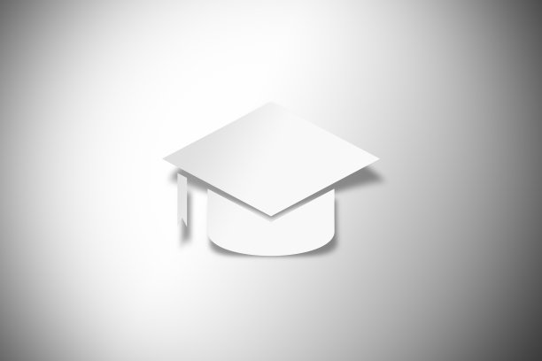 剪出帽子投射阴影在均匀的表面图片下载