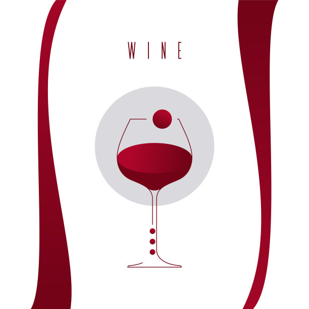 配酒的酒杯。时尚的图标，矢量横幅与红酒在一个葡萄酒杯。酒庄，酒店，葡萄园的图片。设计品酒、菜单、酒单等元素。图片下载
