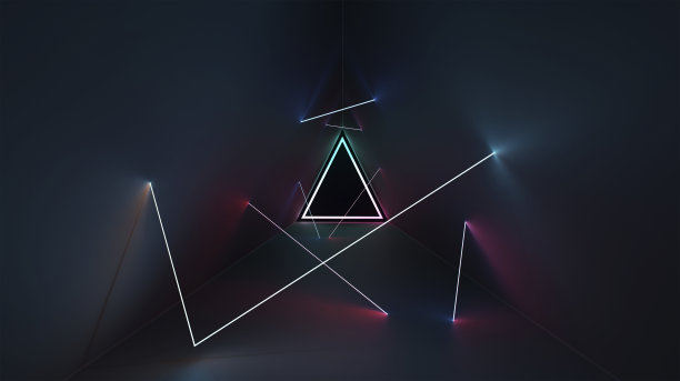 抽象发光的充满活力的霓虹灯图片下载