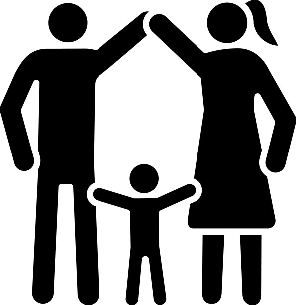 儿童保护字形图标图片下载