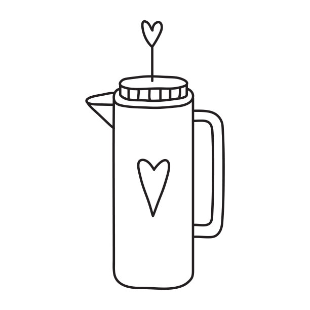 矢量股票插图与单一对象:内部元素，手绘，涂鸦风格。图片下载