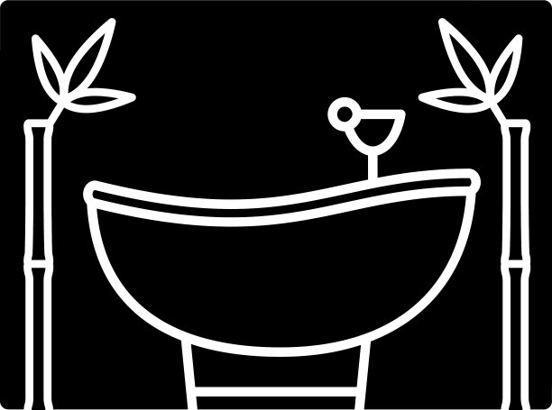 水疗沙龙服务字形图标图片下载