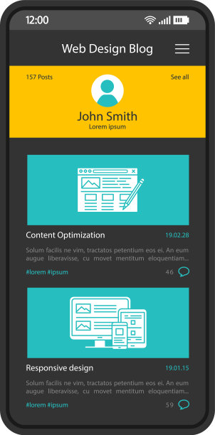 博客应用程序智能手机接口模板图片下载