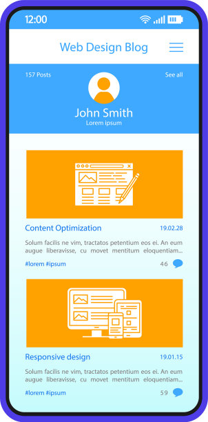 博客应用程序智能手机接口模板图片下载