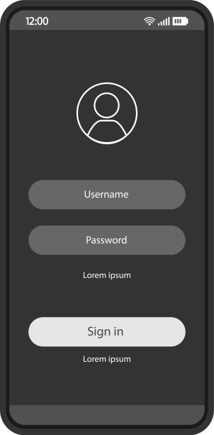 登录智能手机页面模板图片下载