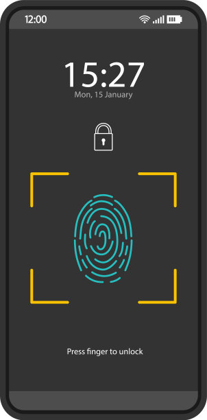 生物识别认证智能手机接口图片下载