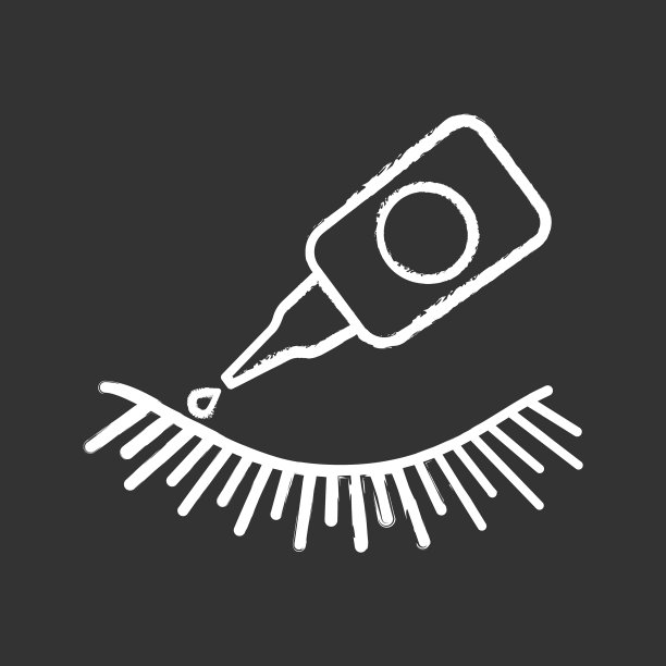 假睫毛胶水粉笔图标图片下载