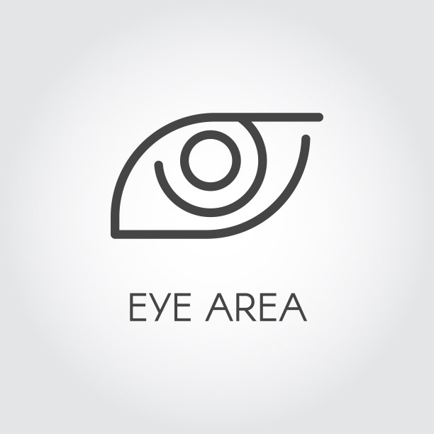 以细轮廓风格绘制人眼区域的图标。脸的一部分。解剖学、预防、治疗和美容的概念标志。图形网络象形图。矢量图图片下载