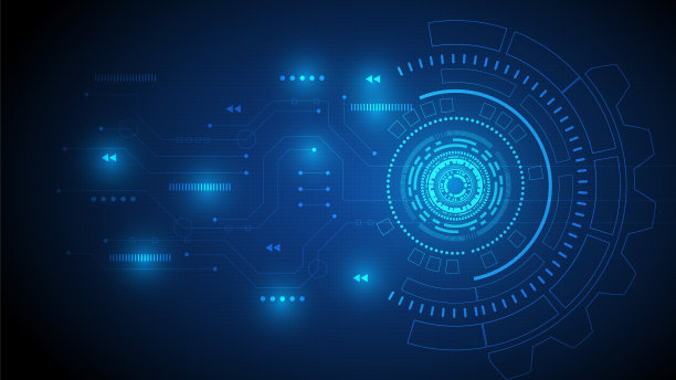 齿轮电路技术背景图片下载