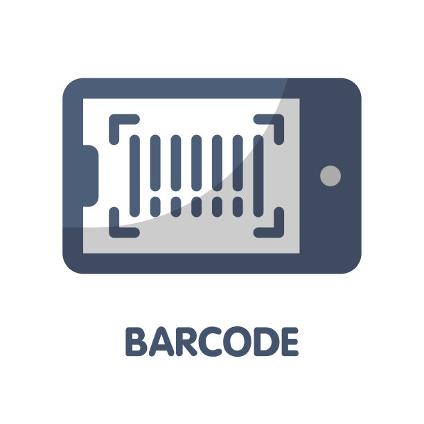 图标扫描条码平面风格图标设计插图上的白色背景图片下载