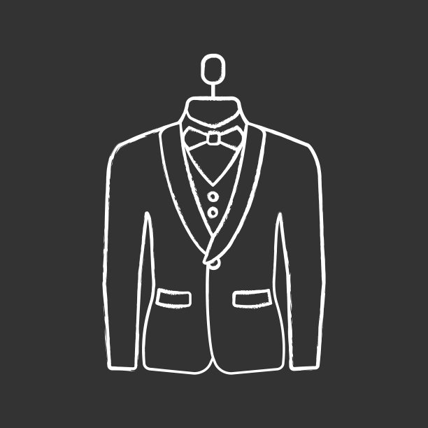 婚礼礼服粉笔图标图片下载