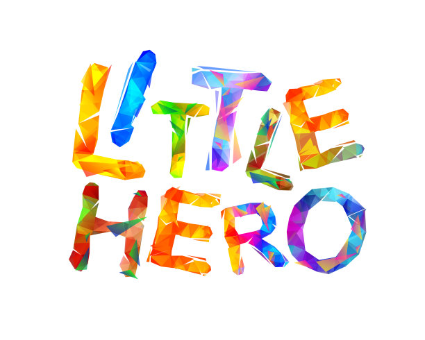 小英雄。白色背景上的彩色字母图片下载