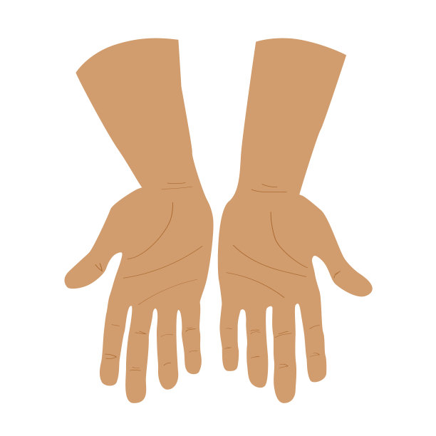 两只张开的成年白种人的手，手掌向上。奉献和给予的姿态。图片下载