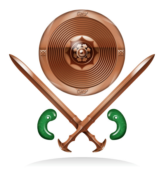 三宝插图(镜子，剑和珠宝)。图片下载