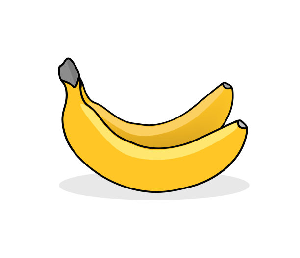 香蕉。健康的水果和浆果。矢量插图。图片下载