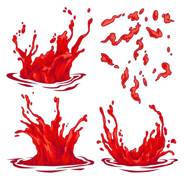 红色水溅复古收藏图片下载