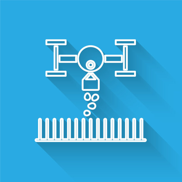 用无人机控制种子的白线智能农场图片下载