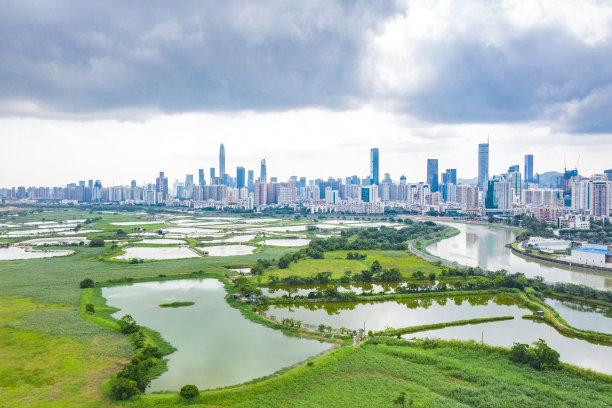 中国深圳美丽的天际线景观图片下载