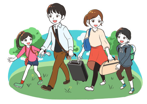 家庭旅游(公园)图片下载