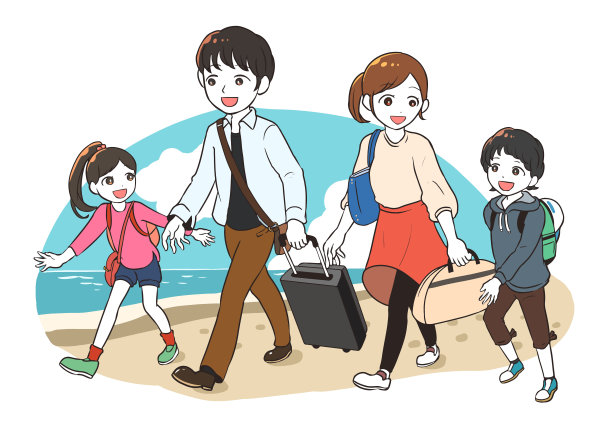 家庭旅游(海)图片下载