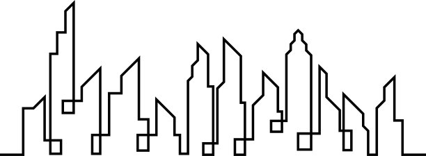 现代城市天际线城市轮廓图片下载