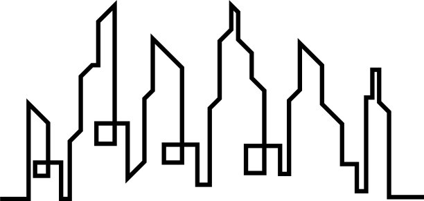 现代城市天际线城市轮廓图片下载