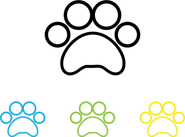 狗印图标标志eps图片下载