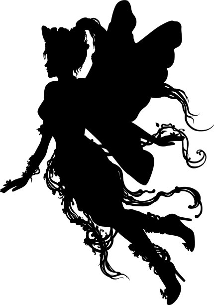 飞行仙女剪影图片下载