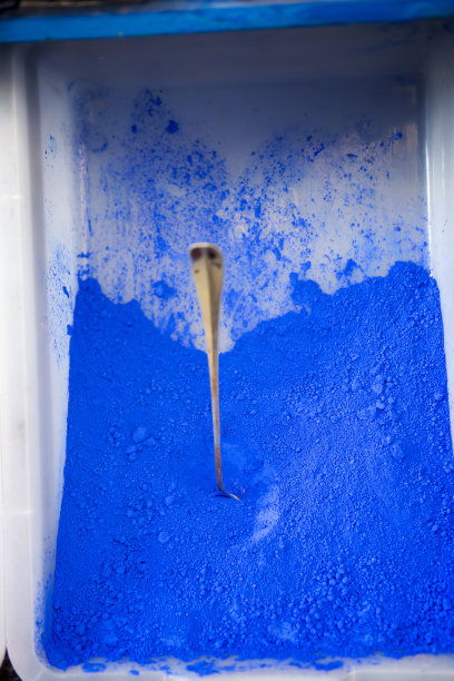 蓝色颜料粉末微钴，摩洛哥图片下载